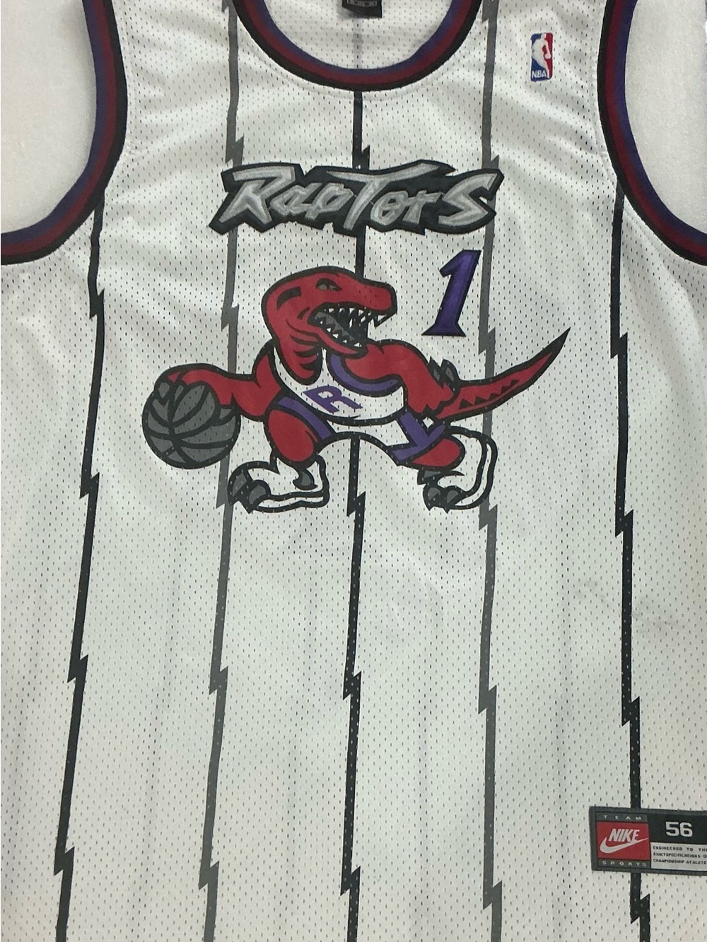 Nike Toronto Raptors Tracy McGrady White Jersey MENS Size 3XL ( 56 ) AUTHENTIC